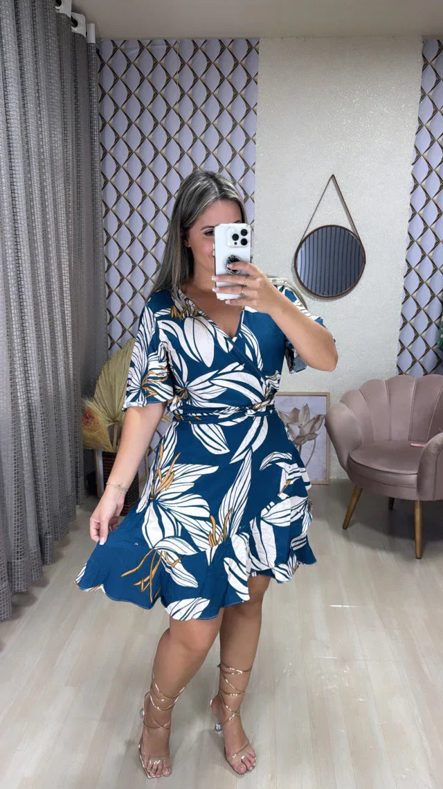 Vestido Curto Envelope