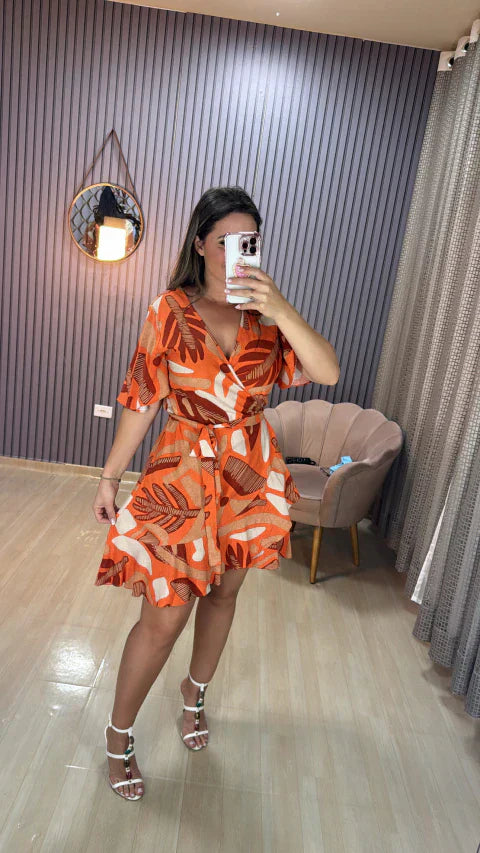 Vestido Curto Envelope
