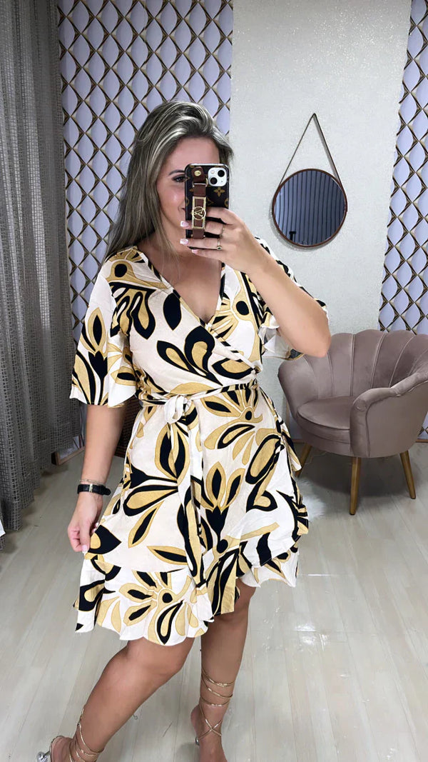 Vestido Curto Envelope