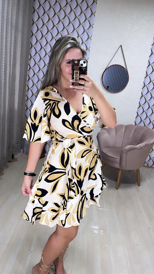 Vestido Curto Envelope
