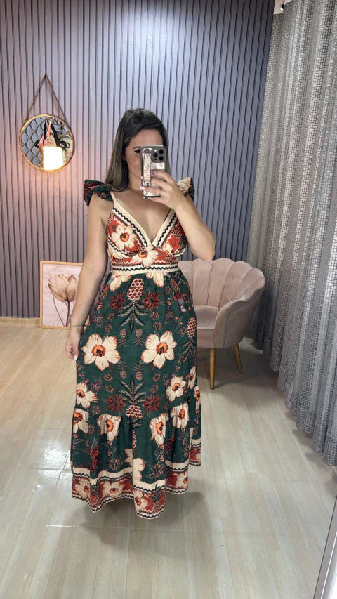 Vestido Alongado Farm