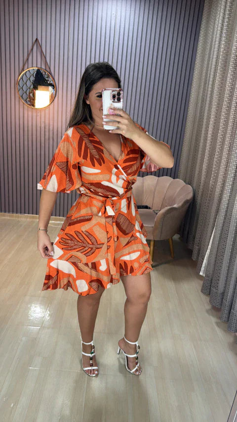 Vestido Curto Envelope