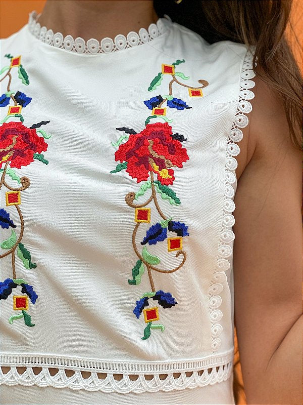 Vestido Bordado Dior